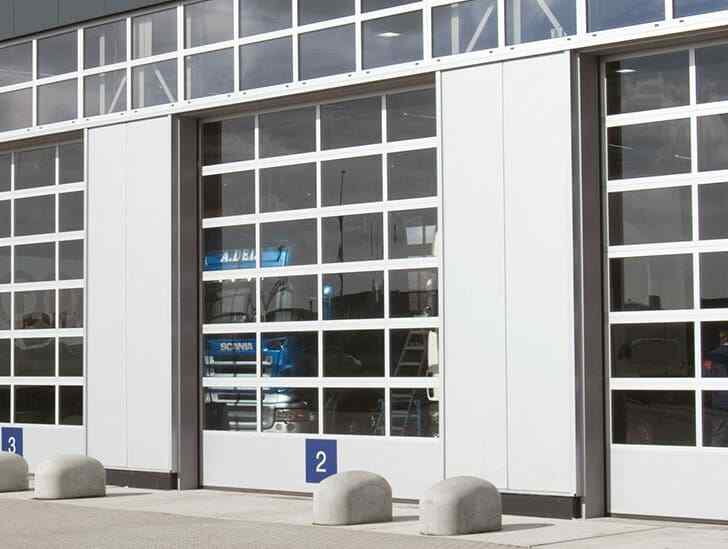 Industriport med glas