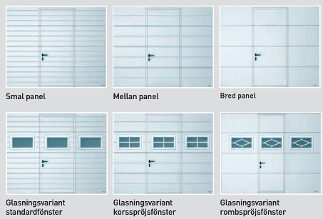 Garagepor me dörr och fönster
